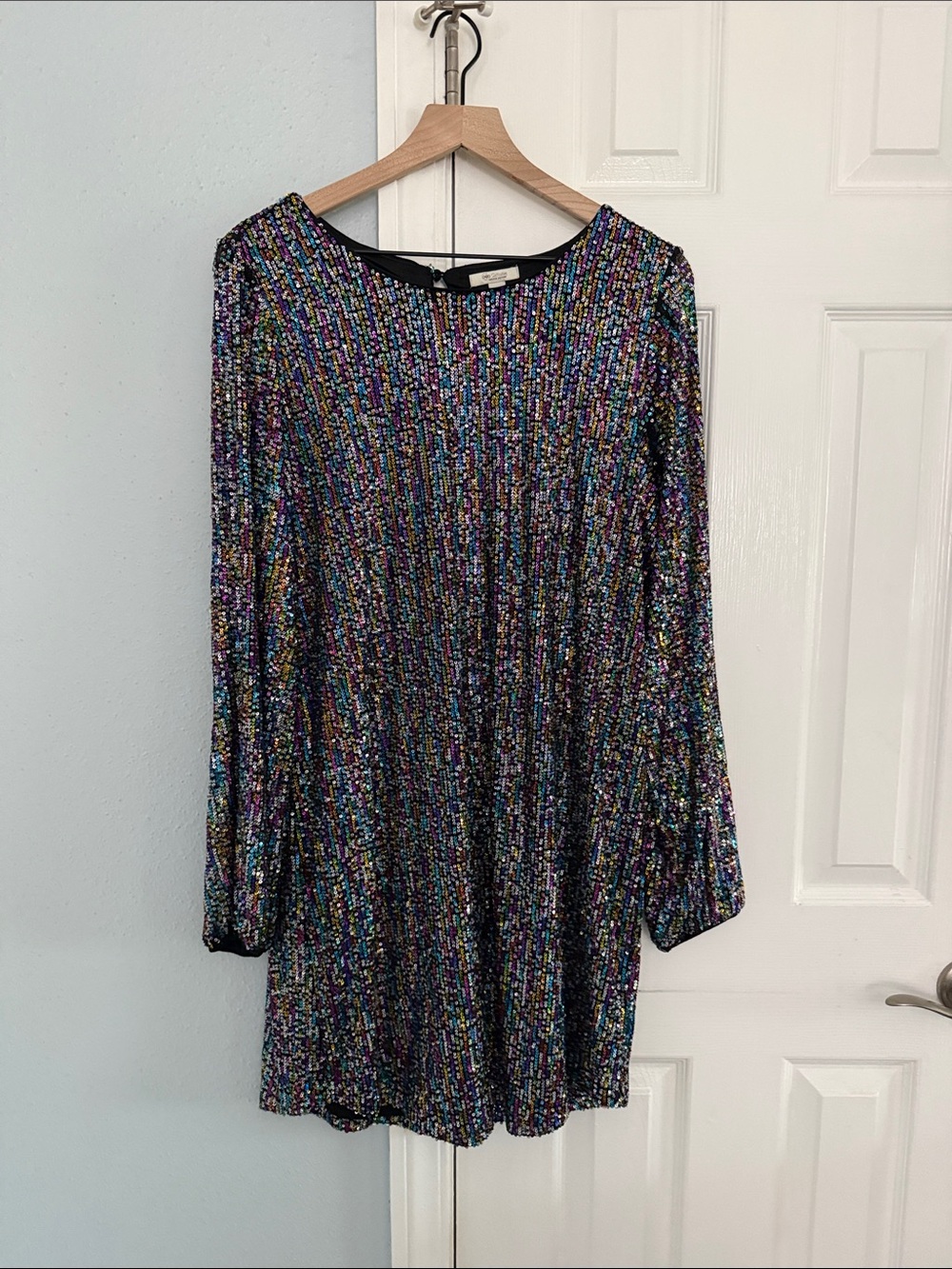 Cato Multicolor Sequin Long Sleeve Party Dress